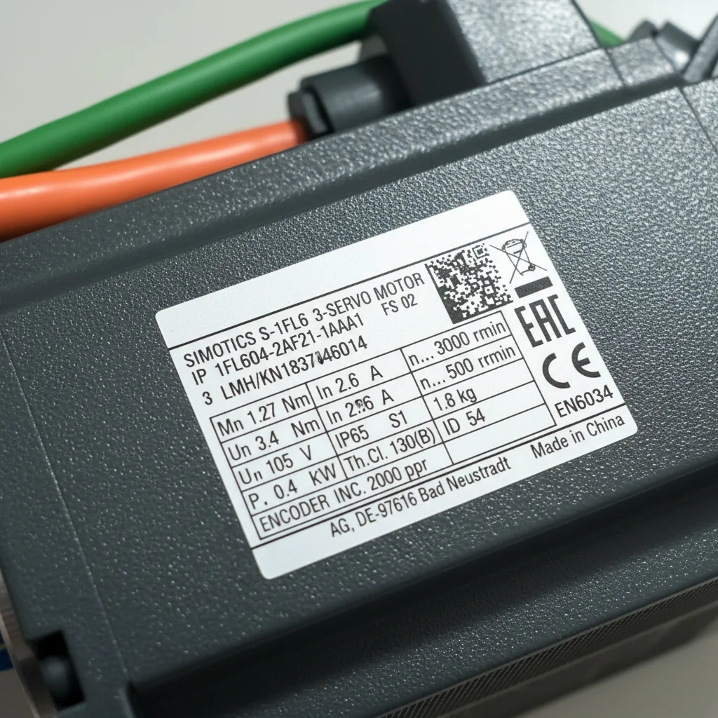 Brand New Servo Motor 0.4kW 3000rpm 1.27Nm, Replacement for 1FL6034-2AF21-1AA1, Industrial Automation