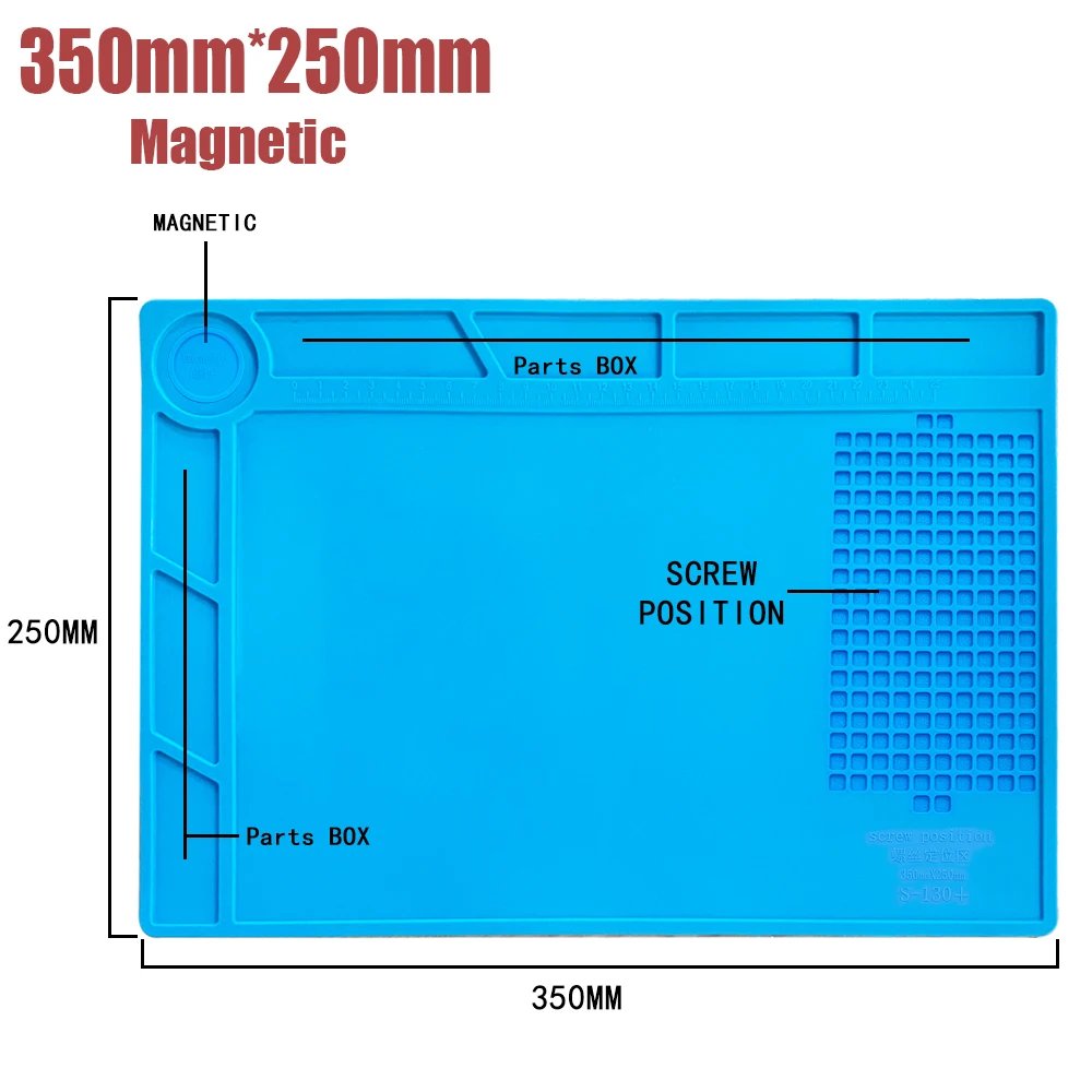 ESD Phone Repair Mat Heat Insulation Soldering Mat Computer Phone Repair Tool Kit Silicone Work Pad For BGA Soldering Station