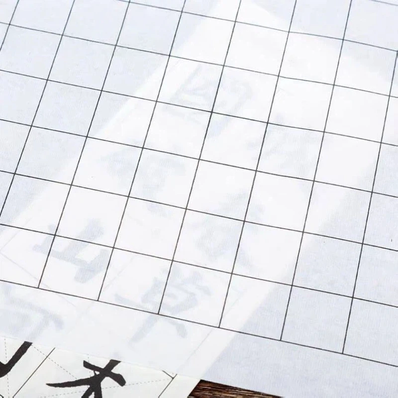 Scroll Antique Thickened Half Ripe Xuan Paper Vertical Grid Small Regular Script Scripture Copying Rice Paper Calligraphy Papel
