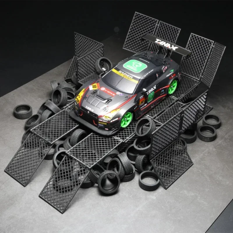 DIY Remote Control Car Scene Props Assembled Garage Spliced Fence Net for Mosquito Cart Drift Racetrack Peripheral Scene Decorat