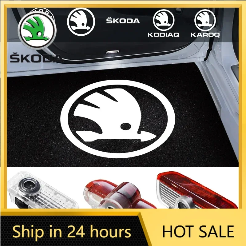 

Новинка 2026: Комплект из 2 светодиодных проекторов-подсветок с логотипом для дверей автомобиля SKODA (для Superb, Octavia)