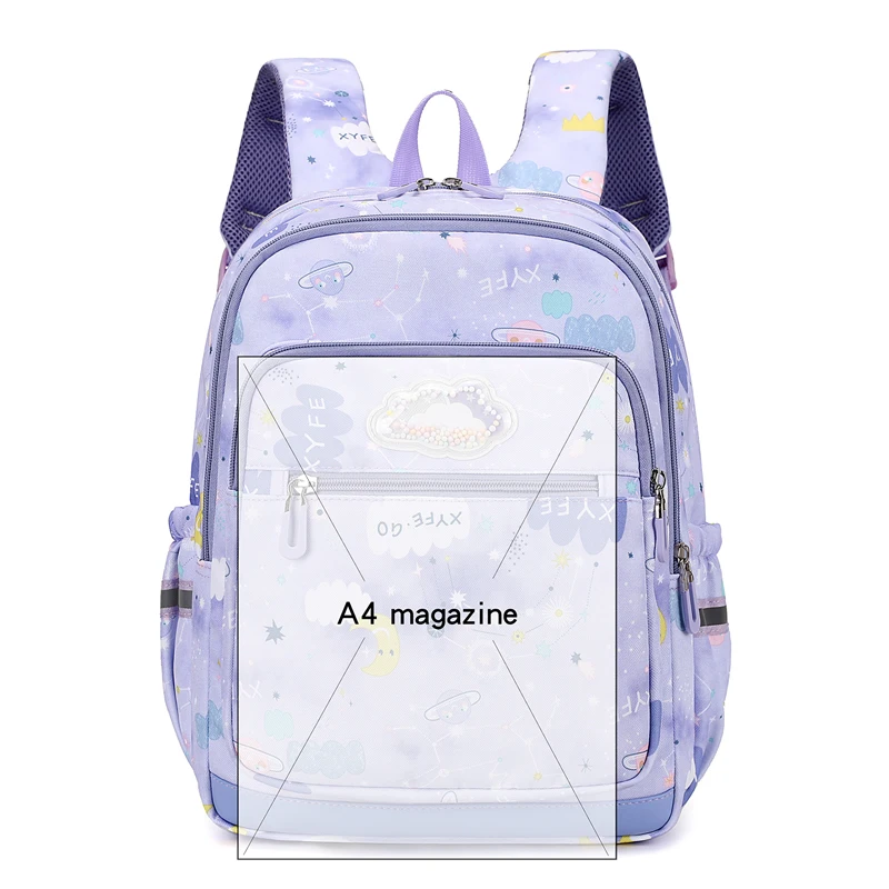 Mädchen Rucksack Campus Kollektion wasserdichter Rucksack Astronaut Sternen himmel Druck Design ideal für die Grundschule 18l 15 "Höhe