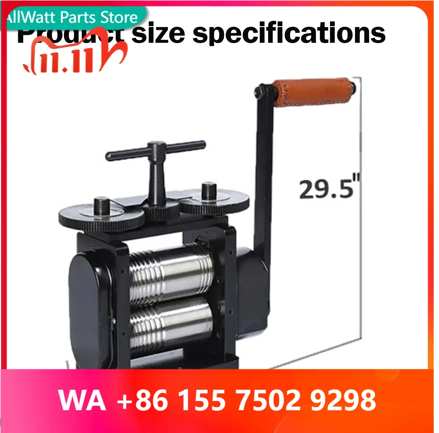 Combination Rolling Mill Black with 130 mm Rolls Lakimi DIY Jewellery Making hine LK-RM 02 A