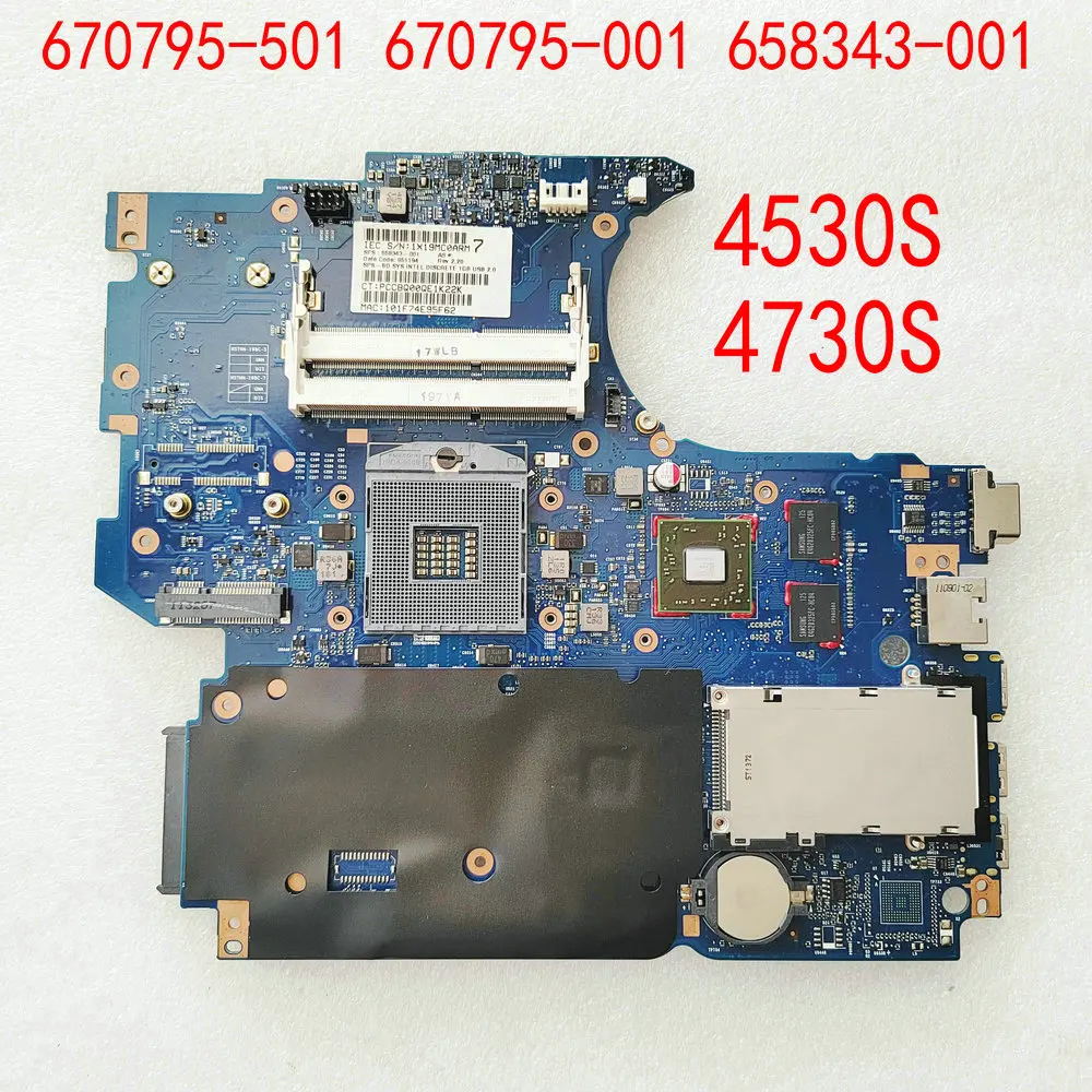 

670795-001 658343-001 670795-601 658343-501 For HP ProBook 4530S 4730S Laptop Motherboard 6050A2465501 6050A2465501-MB-A02 HM65