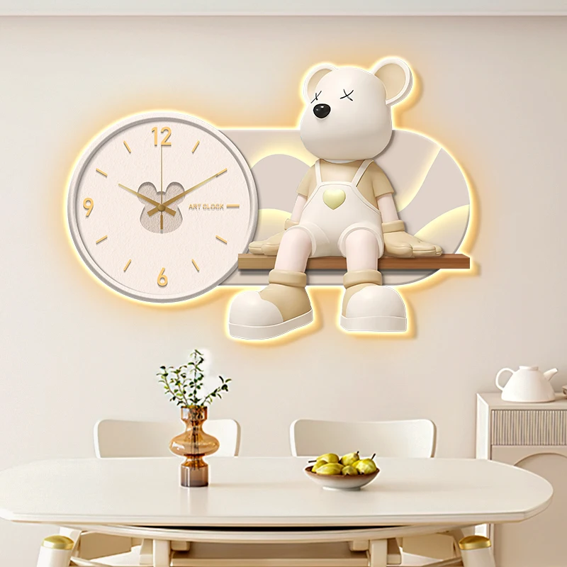 

Modern Hands Designer Wall Clock Cute Long Creative American Style White Wall Clock Room No Sound Frame Horloge Household Goods