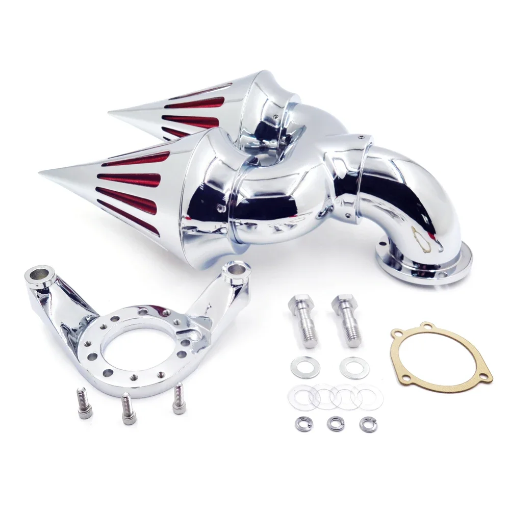 Motorcycle Parts Double SPIKE AIR CLEANER For Harley Davidson 2004-2014 CV CARB DELPHI V-TWIN EFT SPORTSTER Electra Glide