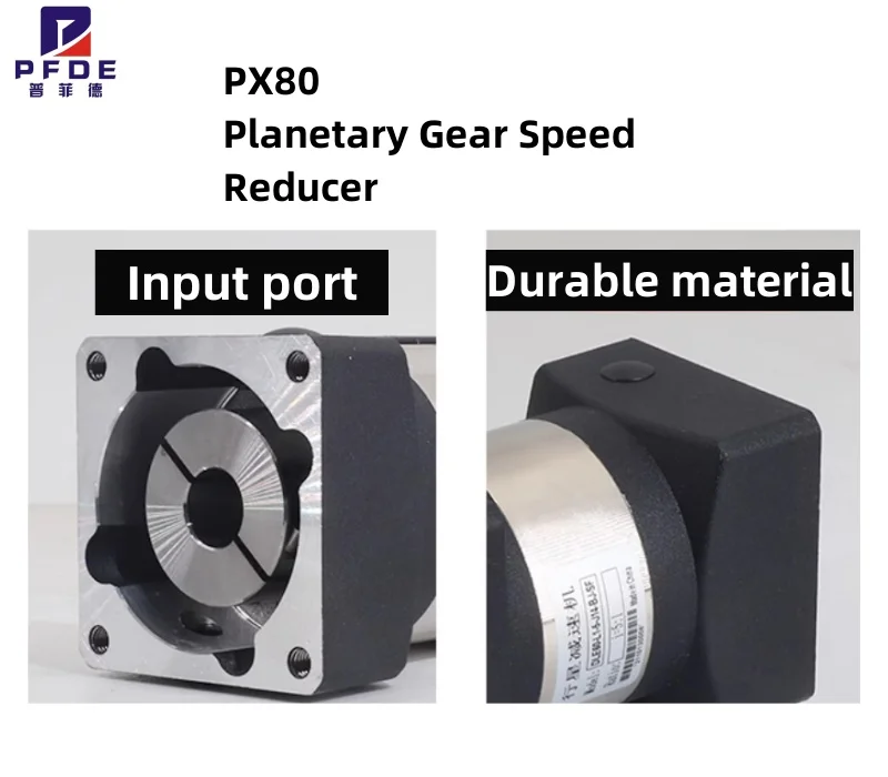 Ratio 3~100 for 80st Servo Motor High Precision Planetary Gearbox Motor High Torque Low Noise, Input 19mm, Output Shaft 20mm