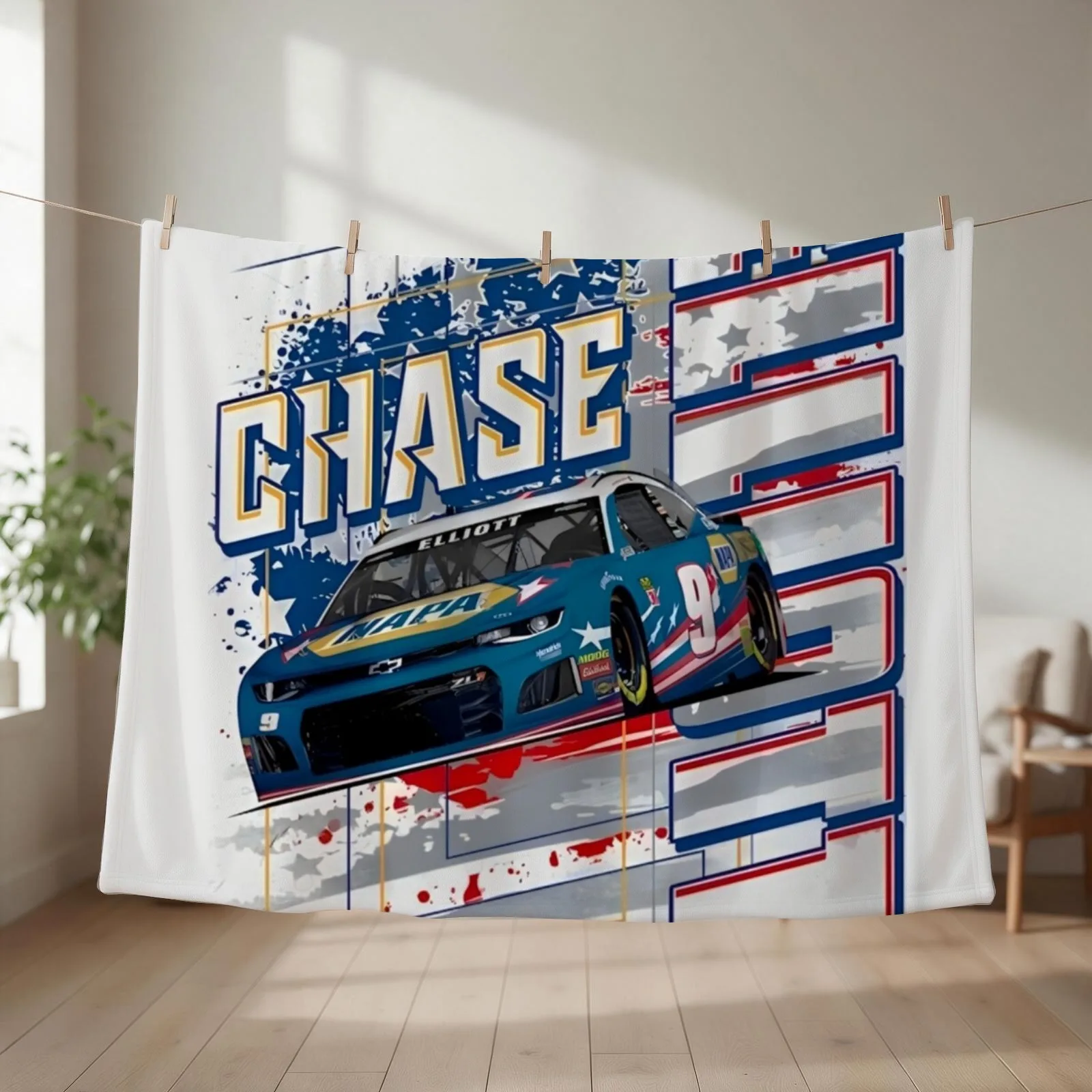 Chase elliott Throw Blanket couch cozy soft plush fuzzy picnic outdoor blanket