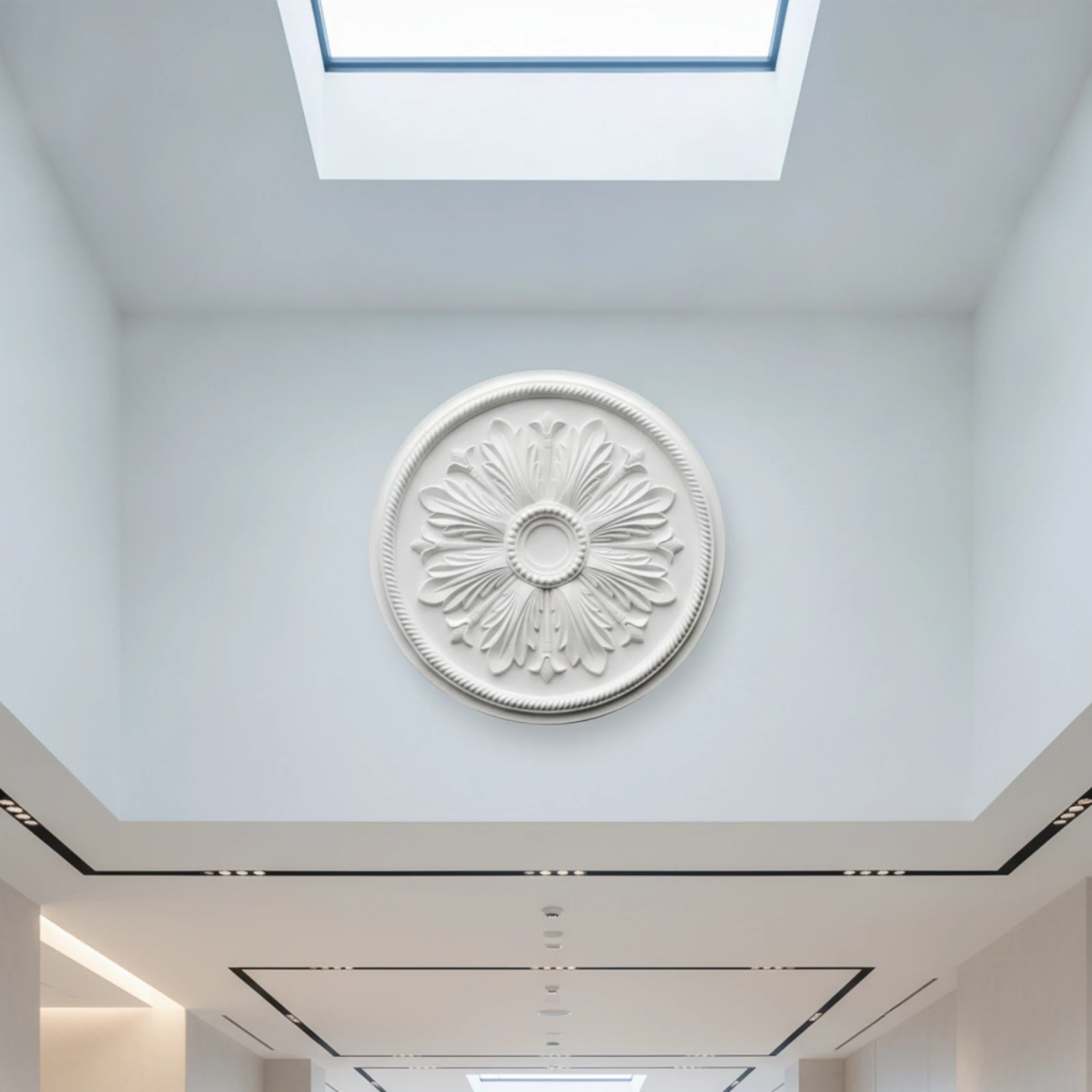 Ceiling Light Medallion Floral Ornamental Ceiling Medallion Home Decor White Room Decoration Lightweight