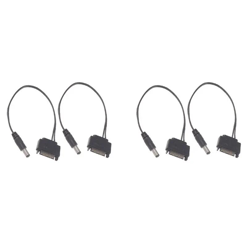 Daily Sale 4Pcs DC Cable Power Supply SATA Revolution DC 5521 12V Power Supply SATA To DC Cable