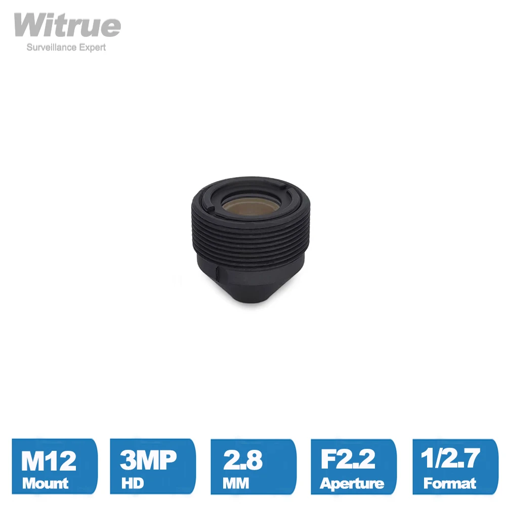 Witrue Pinhole Lens 2.8MM HD 3MP M12 Lens Mount Aperture F2.2 Format 1/2.7 for Surveillance Security Mini CCTV Camera