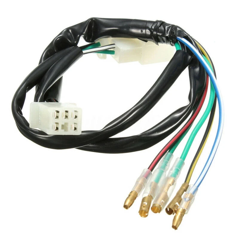 5pcs/set Wiring Loom On-Off Switch Coil CDI Spark Plug Kits 2Pin For 110 125 140cc Pit Bike ATV