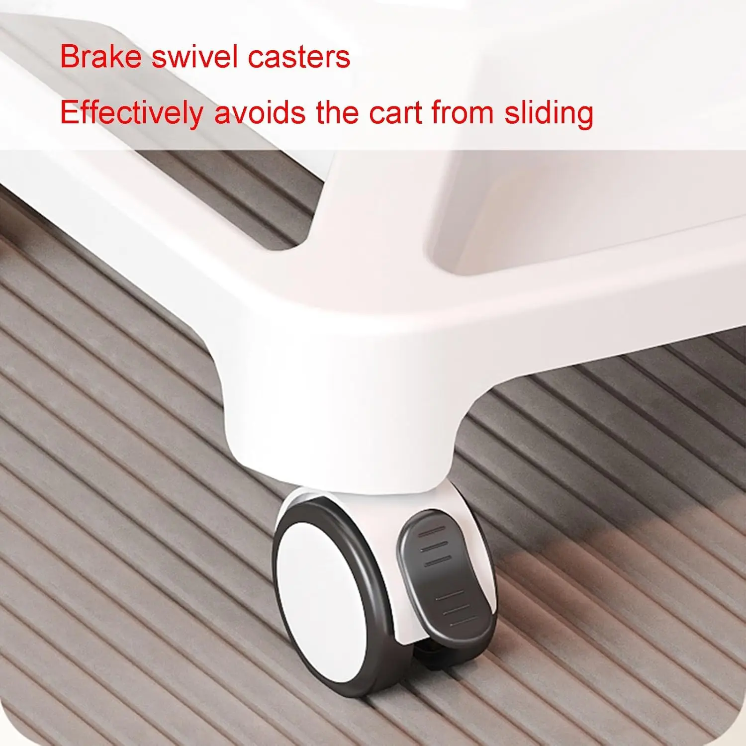 Multifunctional Beauty Equipment Carts Enlarged Storage Tray Storage Compartment in The Middle and Swivel Casters with Brakes