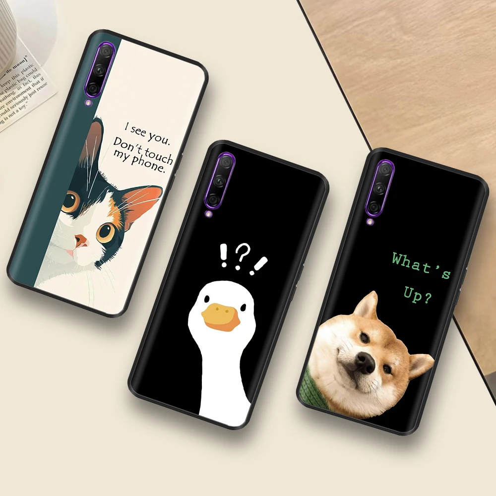 For Huawei P Smart Pro Case Funny Cartoon Silicone Phone Case For Huawei P Smart Pro Cover PSmart Pro Protective Fundas Shells