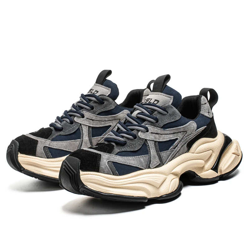VIPOL Four Seasons Casual Sports Men's Shoes: Light Luxury Thick-Soled Running Shoes, Fashionable and Breathable Dad Shoes