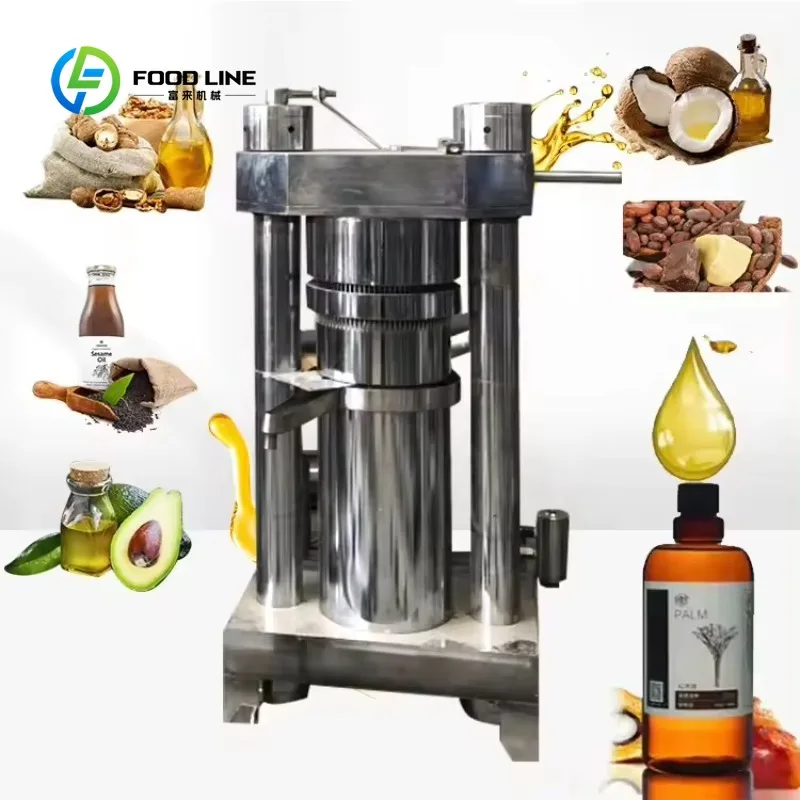 Commercial Automatic Oil Press Machine Hydraulic Driven Cold Press Equipment for Multi Oil Crops Commercial Production Sites