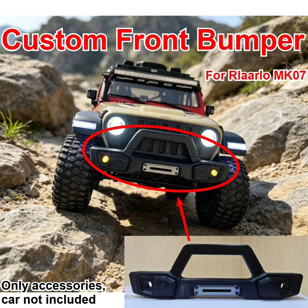 1/7 RC Off Road Car Vehicle Front Bumper Custom Model Number For Rlaarlo MK07 Decorative Styling Parts Decor Upgrade Accessories