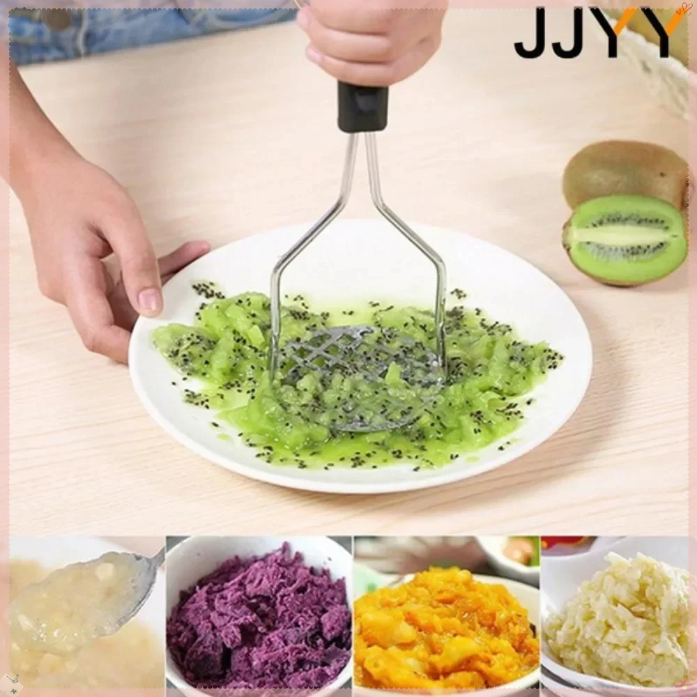 Manual Potato Masher Stainless Steel Vegetable Crusher Garlic Press for Kitchen Cooking Tools Fruit Masher