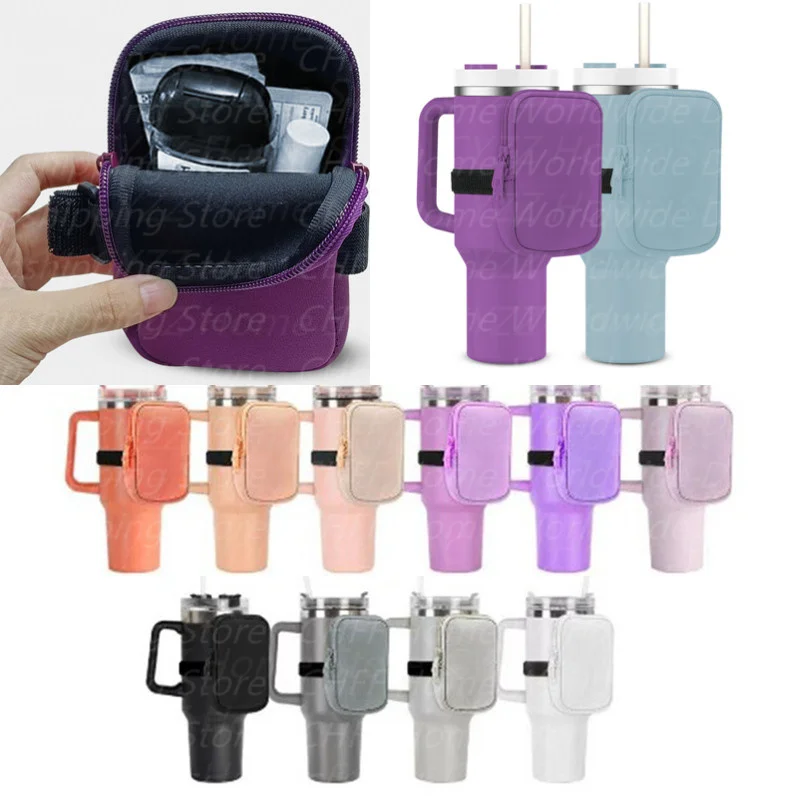 Draagbare Waterfles Zakje Mouw Sport Isolatie Waterfles Covers Pouch Voor Stanley Quencher Adventure 40Oz 20Oz 30Oz Mok