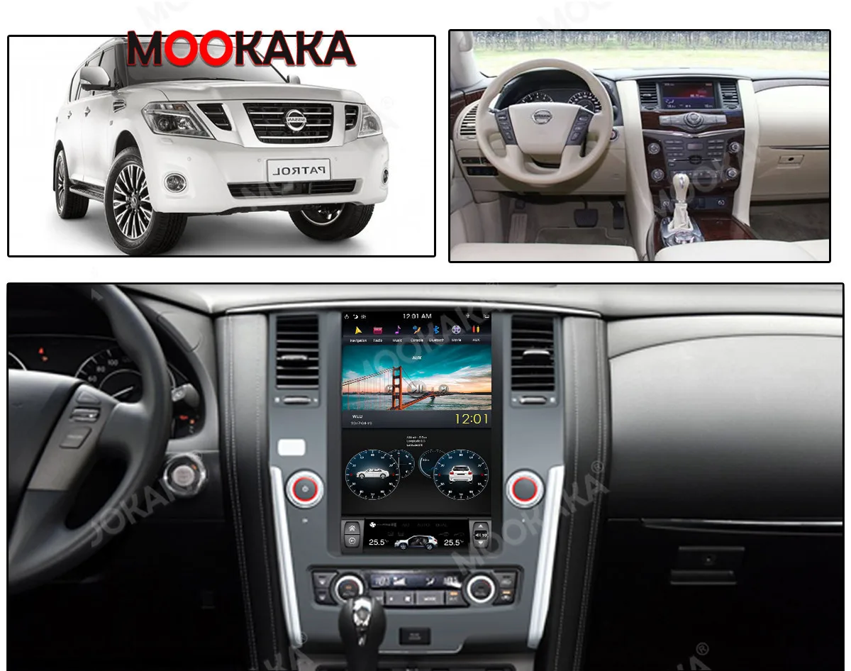 

Автомобильный радиоприемник 13,6 дюйма для NISSAN патруль 2010-2019 экран Tesla Android 9 стереоприемник Авторадио мультимедийный плеер GPS навигация головное устройство