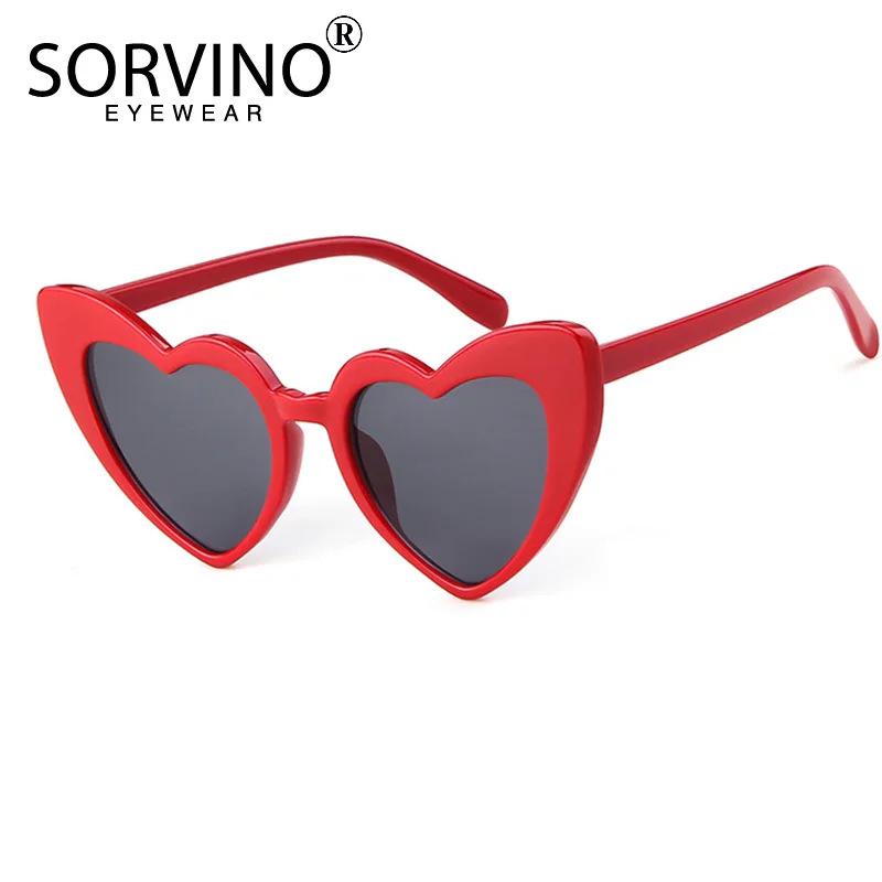 

SORVINO Heart Shaped Cat Eye Sunglasses Women Brand Designer Red Retro Lolita Cute Cateye Sun Glasses Fashion 2020 Shades SP02