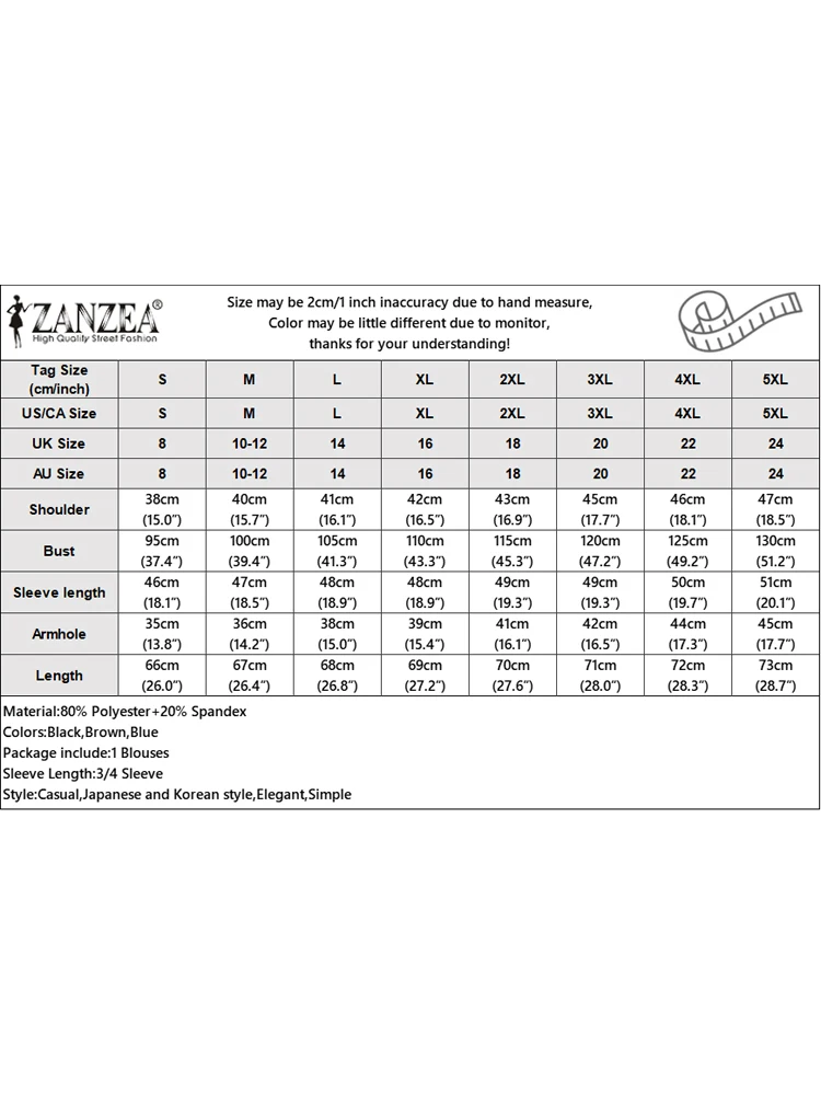 เสื้อแฟชั่นผู้หญิง ZANZEA ลายสก็อตระบายแขน 3/4 เสื้อลำลองสไตล์วินเทจ ปี 2025 ทรงหลวม ลายตาราง เหมาะสำหรับใส่ทำงาน