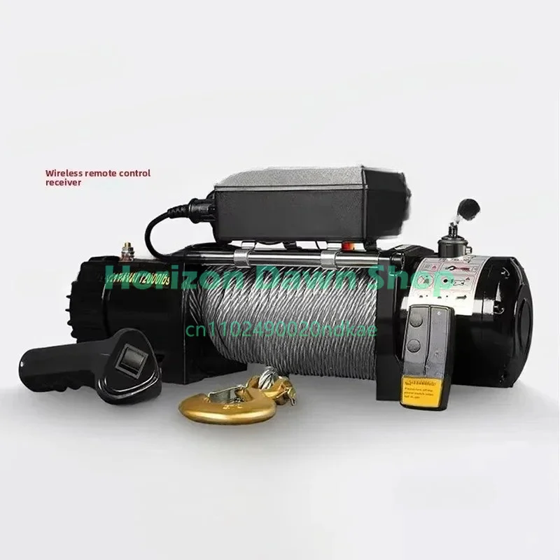 Electric Winches 12V24V Off-road Vehicle Self-rescue Car Winch Electric Hoist Vehicle-mounted Small Commercial Crane Winches
