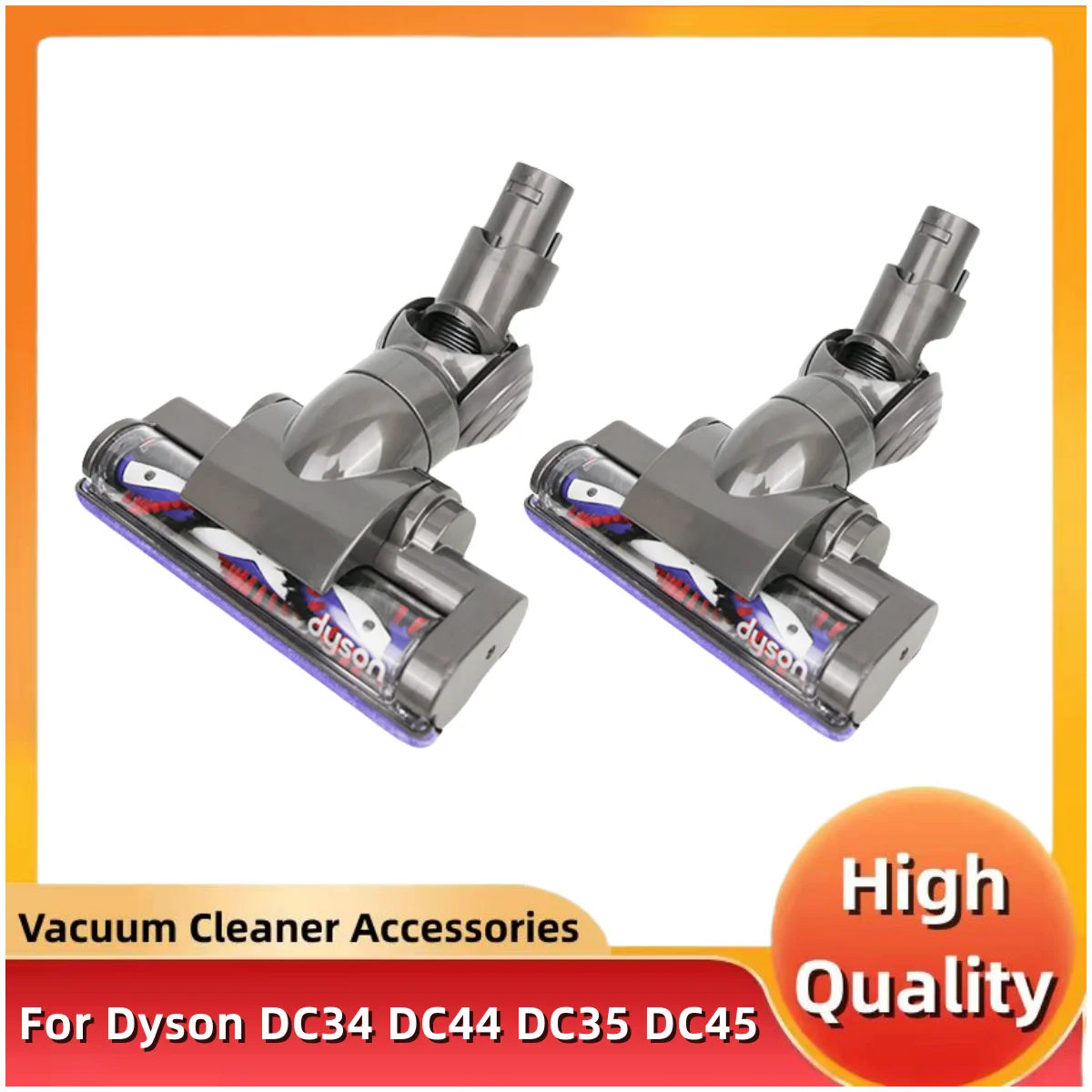 Suitable for Dyson DC34 DC44 DC35 DC45 Vacuum Cleaner Accessories, Carbon Fiber Turbine Suction Head, Floor Brush Replacement