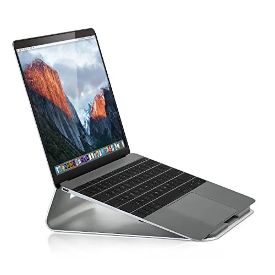 

Mount-It! Tilted Laptop Riser for MacBook and iPad Pro - Ergonomic Laptop and Tablet Wedge - Notebook Cooling Stand for MacBook