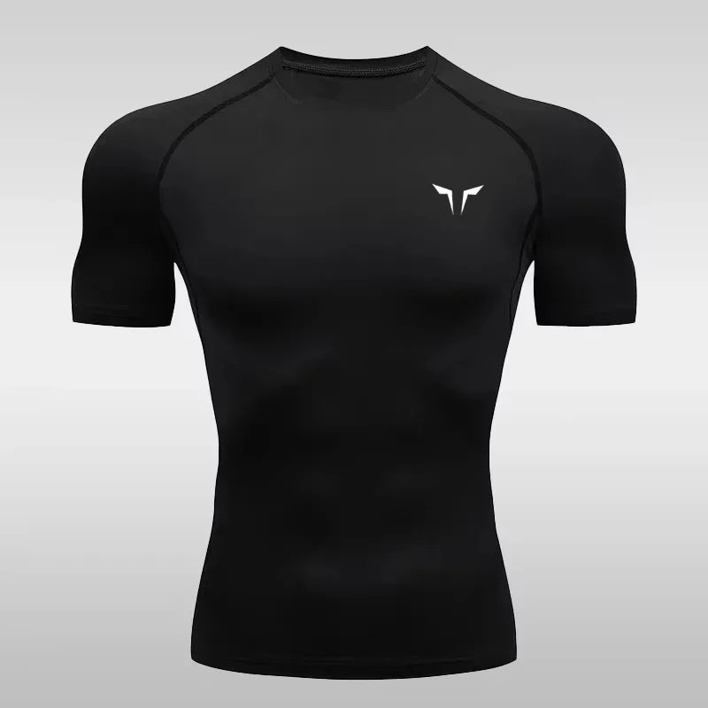 Men Running Compression T-shirt Short Sleeve Sport Tees Gym Fitness Sportshirts Male Jogging Tracksuit Homme Athletic Shirt Tops