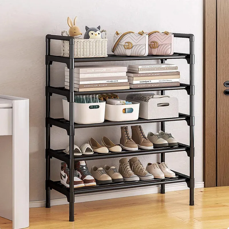 Large Capacity And Simple Shoe Cabinet 2/3/4 Tier Standing Shoe Shelf Multi-Layer Rack Student Dormitory Storage Cabinets
