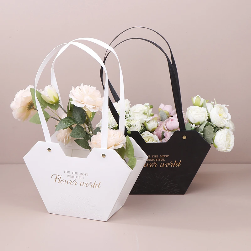 Herz Handtasche Hand boxen Blume Süßigkeiten Geschenk Bouquet Blumen arrangement Verpackung Tasche DIY Blumen material Party liefert