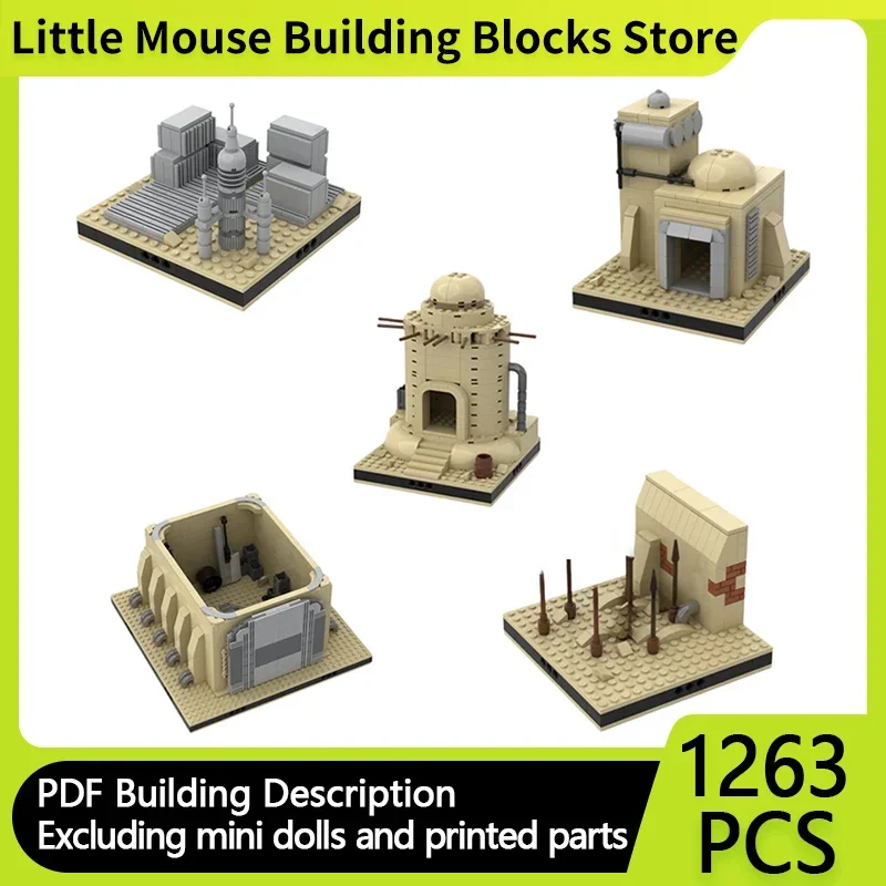 

Star Movies Model MOC Building Bricks Military Base Desert Houses Modular Technology Gifts Children Toys Suit Holiday Assemble