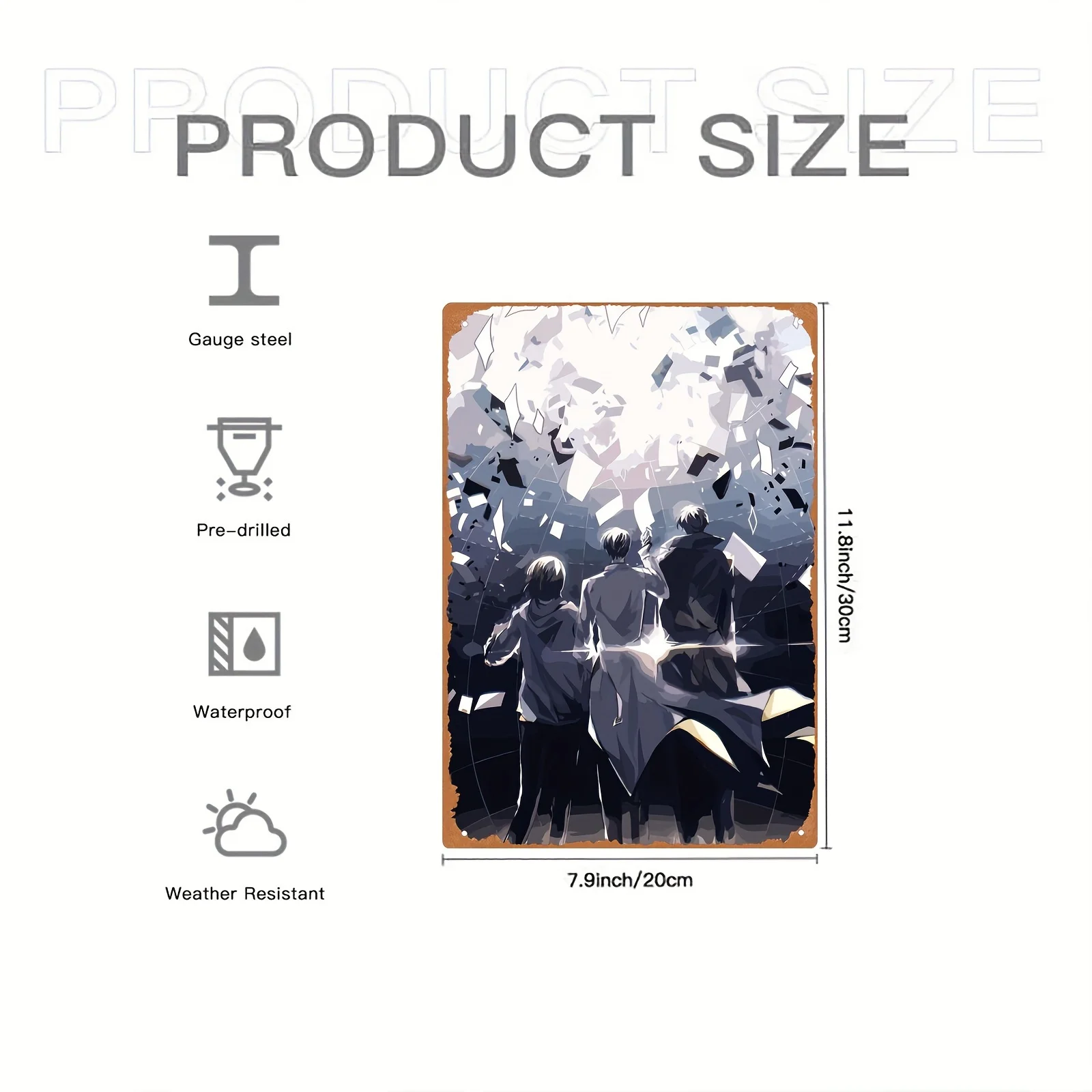 1pc, character iron painting from the perspective of universal readers, 8x12 inches,suitable for bars, clubs, cafes