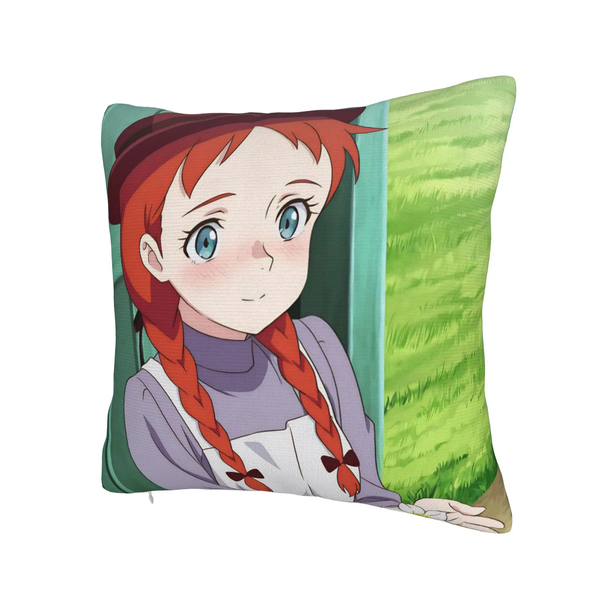 Decorative Pillowcase A-Anne Shirley Cartoon Merchandise Home  Throw Pillow Case Cover Zipper Multiple Sizes