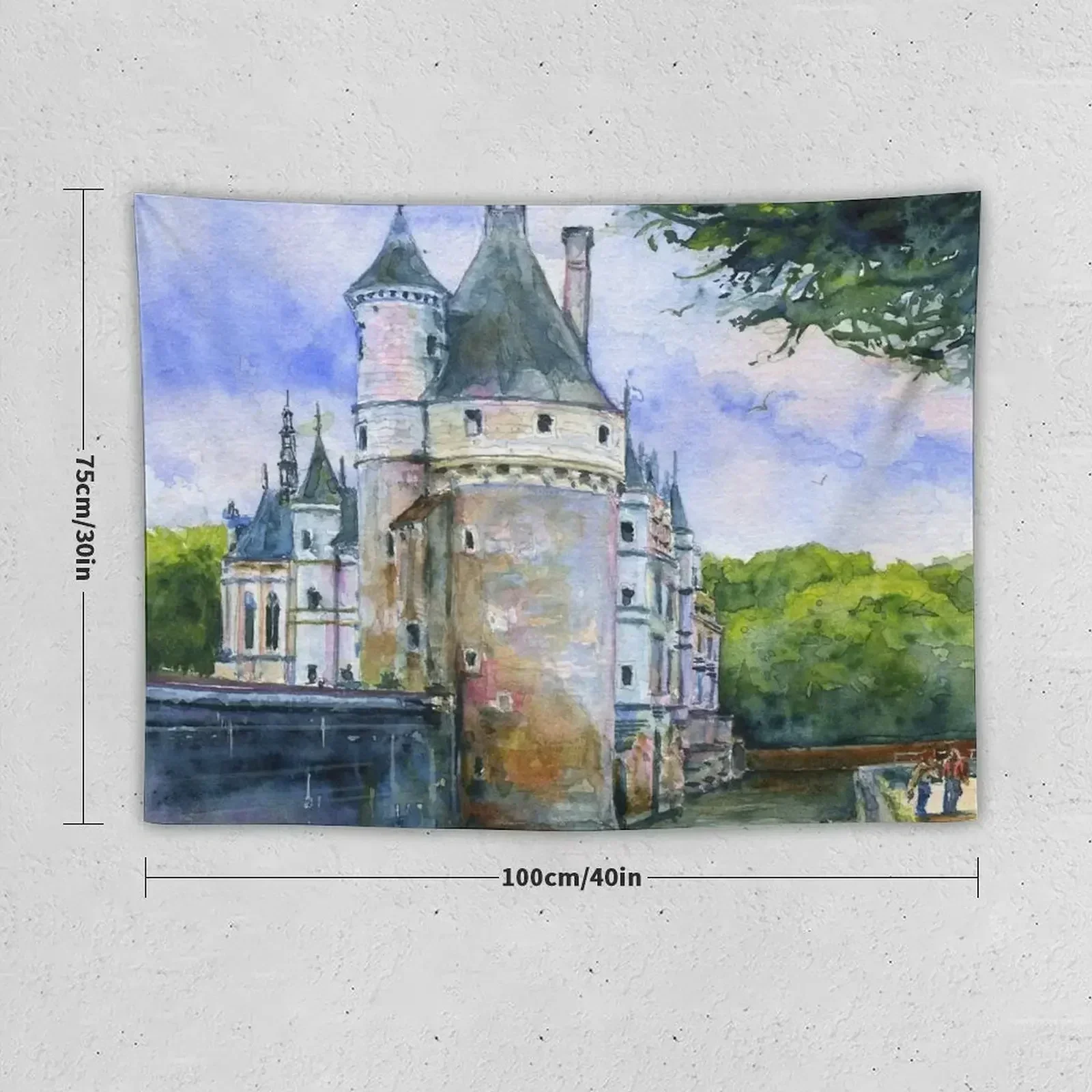 Chenonceau Castle France Tapestry Room Aesthetic Decor Home Decorations Tapestry