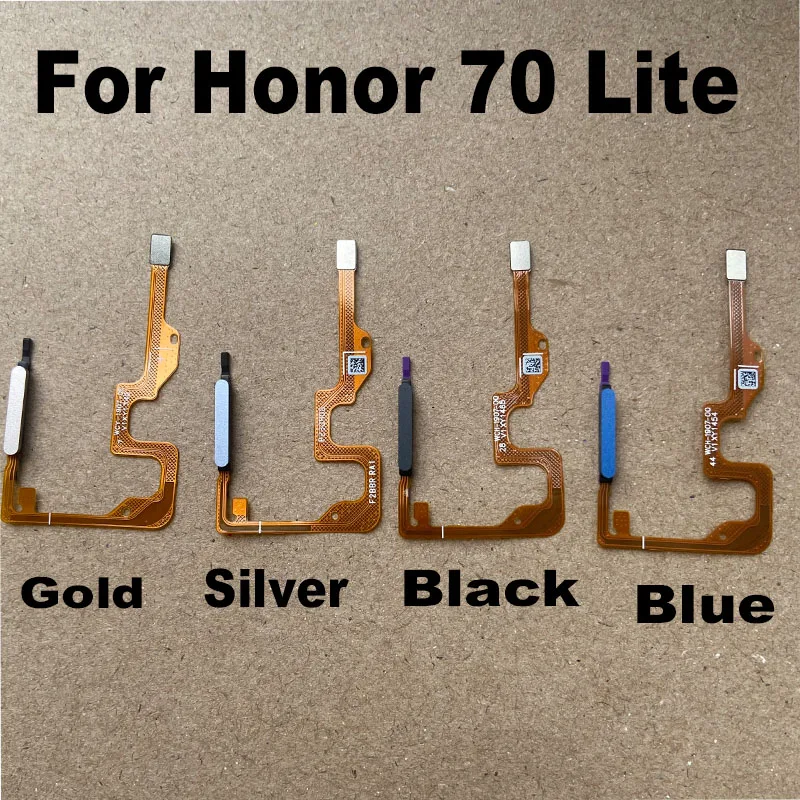 For Honor 70 Lite Fingerprint Sensor Power Button Flex Cable Touch ID Sensor Home Buttons Smartphone Parts