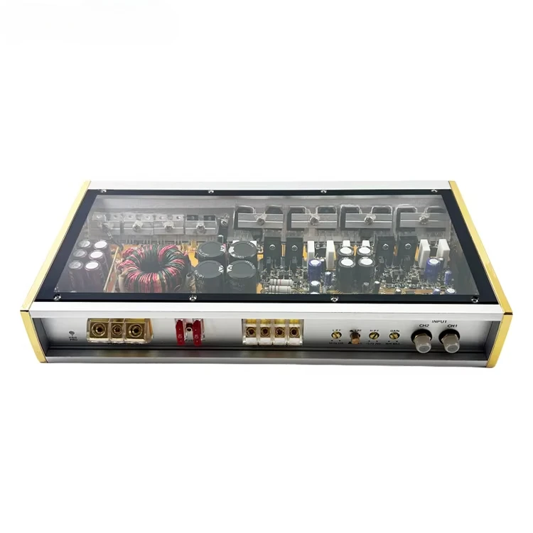 Factory RMS power 250W*2 @ 2Ω Professional 2-Channel Car Audio Amplifier 12V 2Ohm Class AB with Equalizers Car power Amplifiers