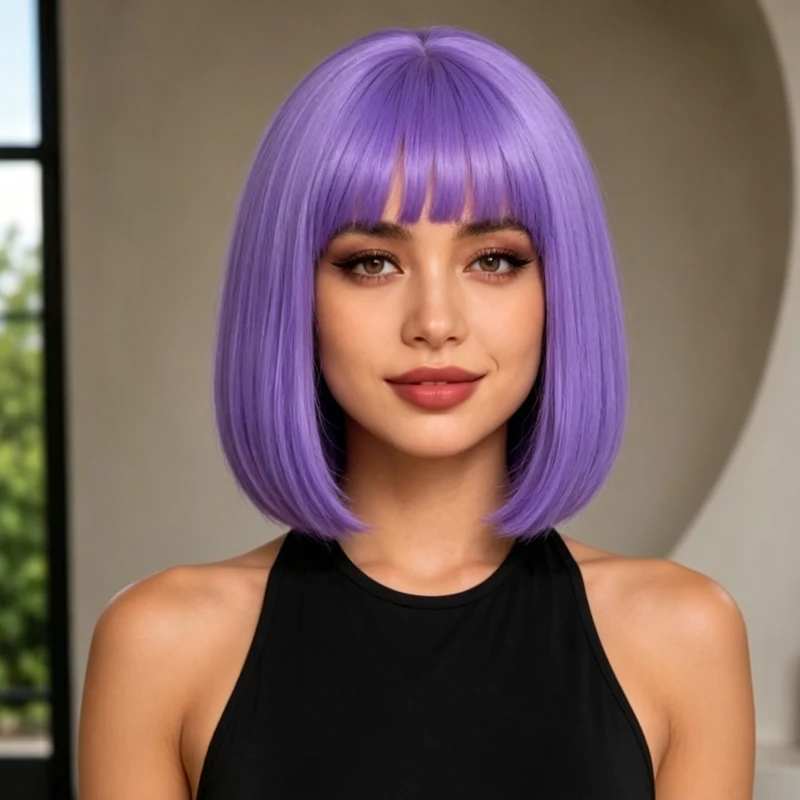 peruca-bob-sintetica-curta-feminina-12-polegadas-roxo-claro-cabelo-liso-com-franja-perfeita-para-estilo-diario