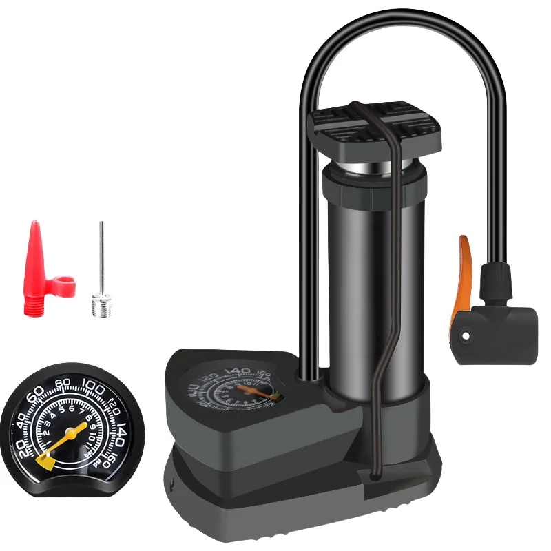 

STLF Inflator 140psi Road Bike Portable Mini Floor Inflator Bicycle Inflator with Pressure Gauge