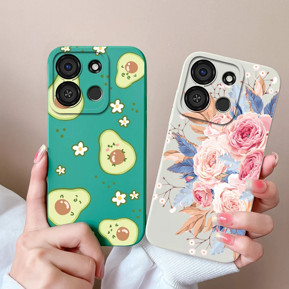 For Itel A05S A18S A60 Phone Case Beautiful Sunflower Daisy Liquid Silicone Antifouling Protective For ItelA05S A18 S A 60 Funda