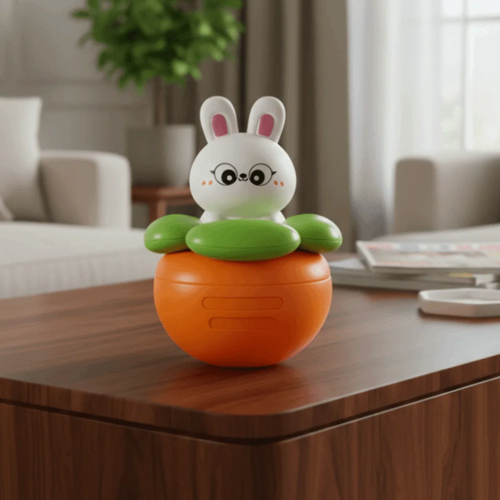 دمية أرنب كاروت تامبلر لطيفة مصنوعة يدويًا، لعبة أرجوحة للأطفال، دمية أرنب تامبلر صغيرة، هدية عيد ميلاد