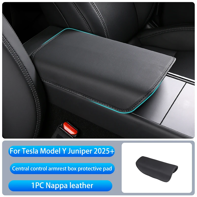 Voor Tesla Model Y Juniper 2025 + Middenconsole Twee Zijpaneel Anti Kick Pad Protector Lederen Sticker Voet Cover Auto accessoires - afbeelding 1
