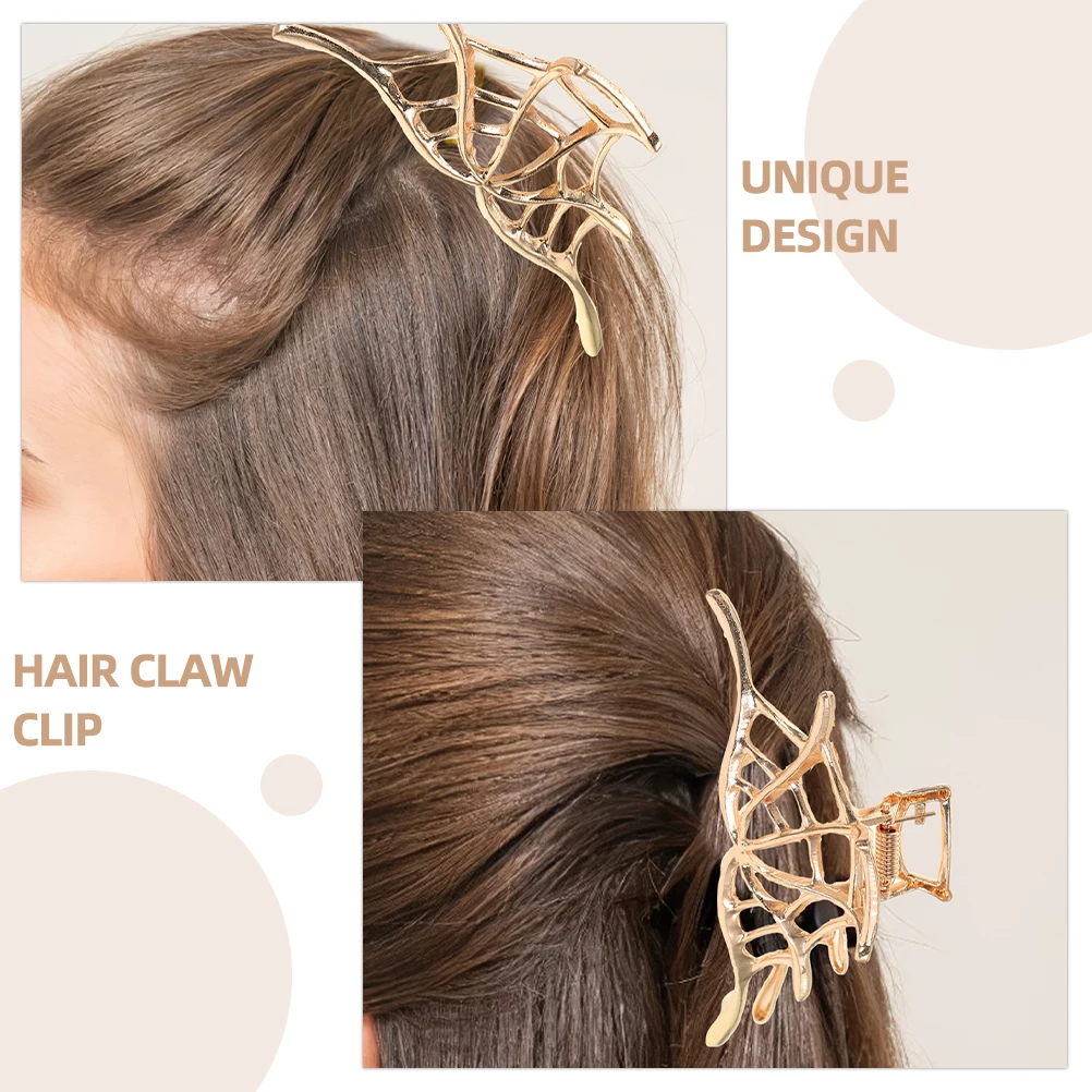 

2pcs Metal Spiderweb Claw Clips Hair Jaw Clip For Women Durable Fashion Decorative Party Accessories Use