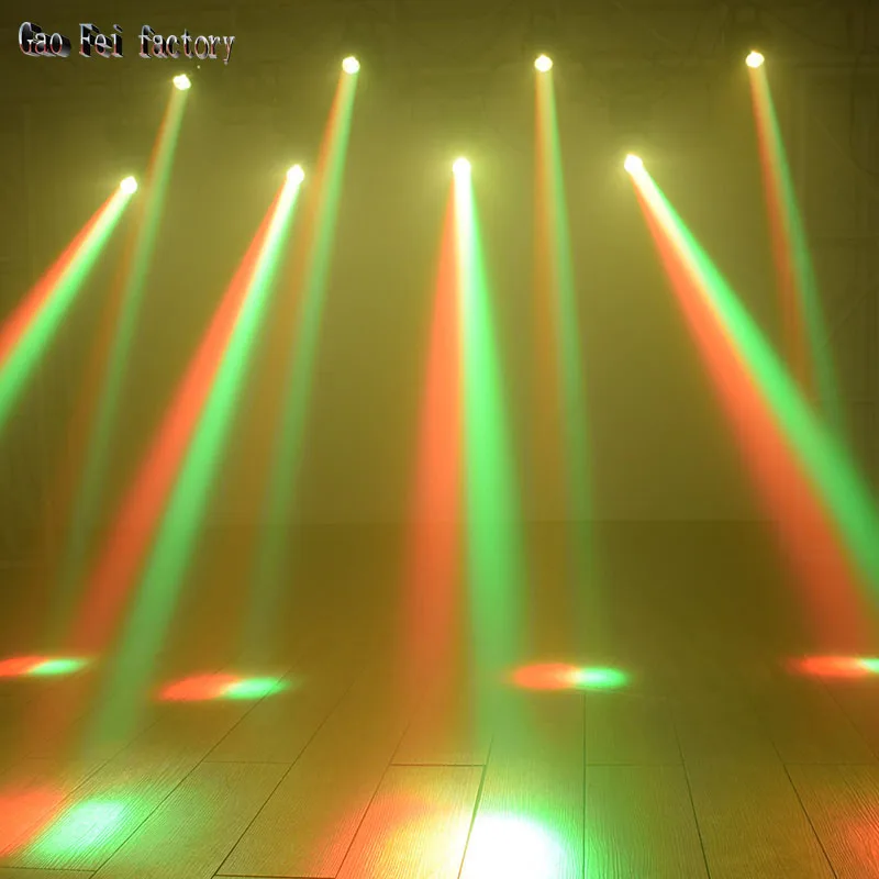 Imagem -06 - Rotativa Led Stage Light Mini Beam Moving Head 10w Rgbw 4in Disco Light para dj Party