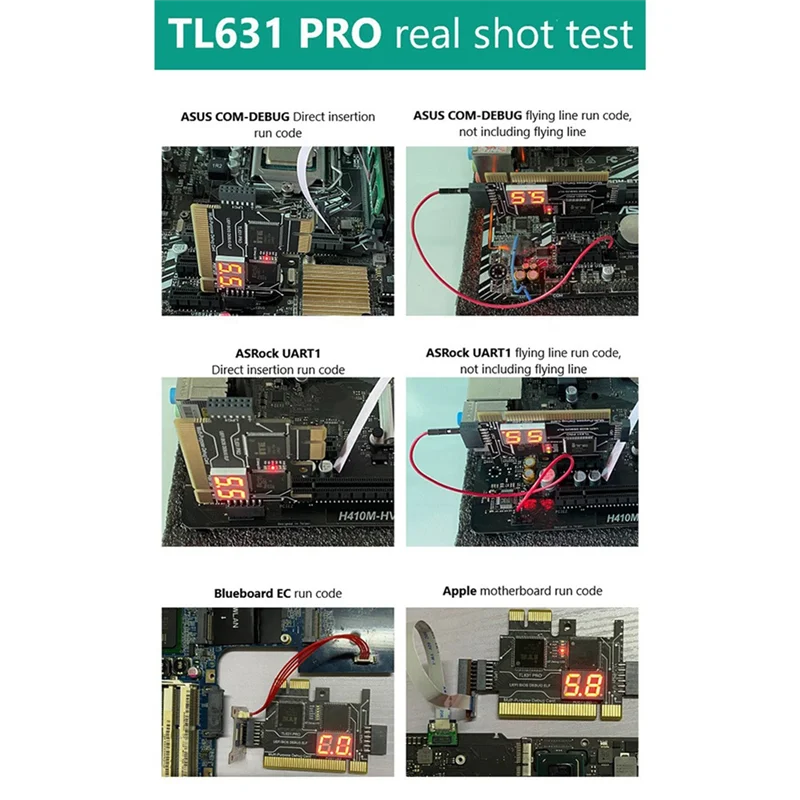 

2X TL631 Pro Многофункциональный настольный ноутбук LPC-DEBUG Открытка PCI PCI-E Mini PCI-E Диагностический анализатор материнской платы, A