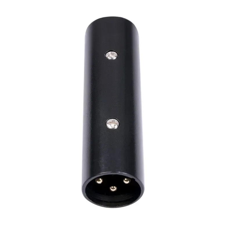 Audio cable adapter, zinc alloy shell, black gold plated, XLR male to