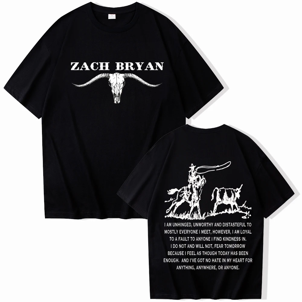 Zach Bryan Horse Cowboy T-Shirts Man Woman Harajuku O-Neck Short Sleeve Shirts