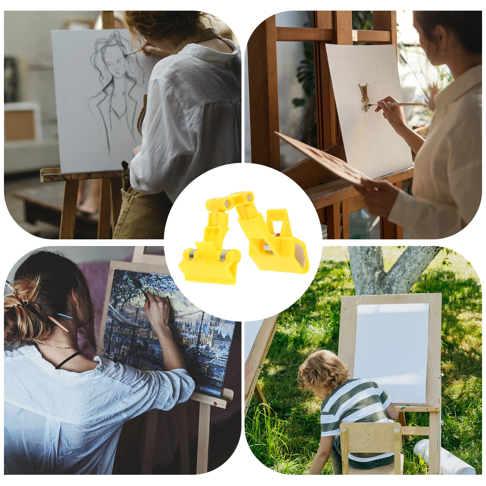 

5pcs Double Head Rotatable Sketch Clips Premium Plastic Drawing Board Clamps Multifunctional Art Holder For Painting Photos