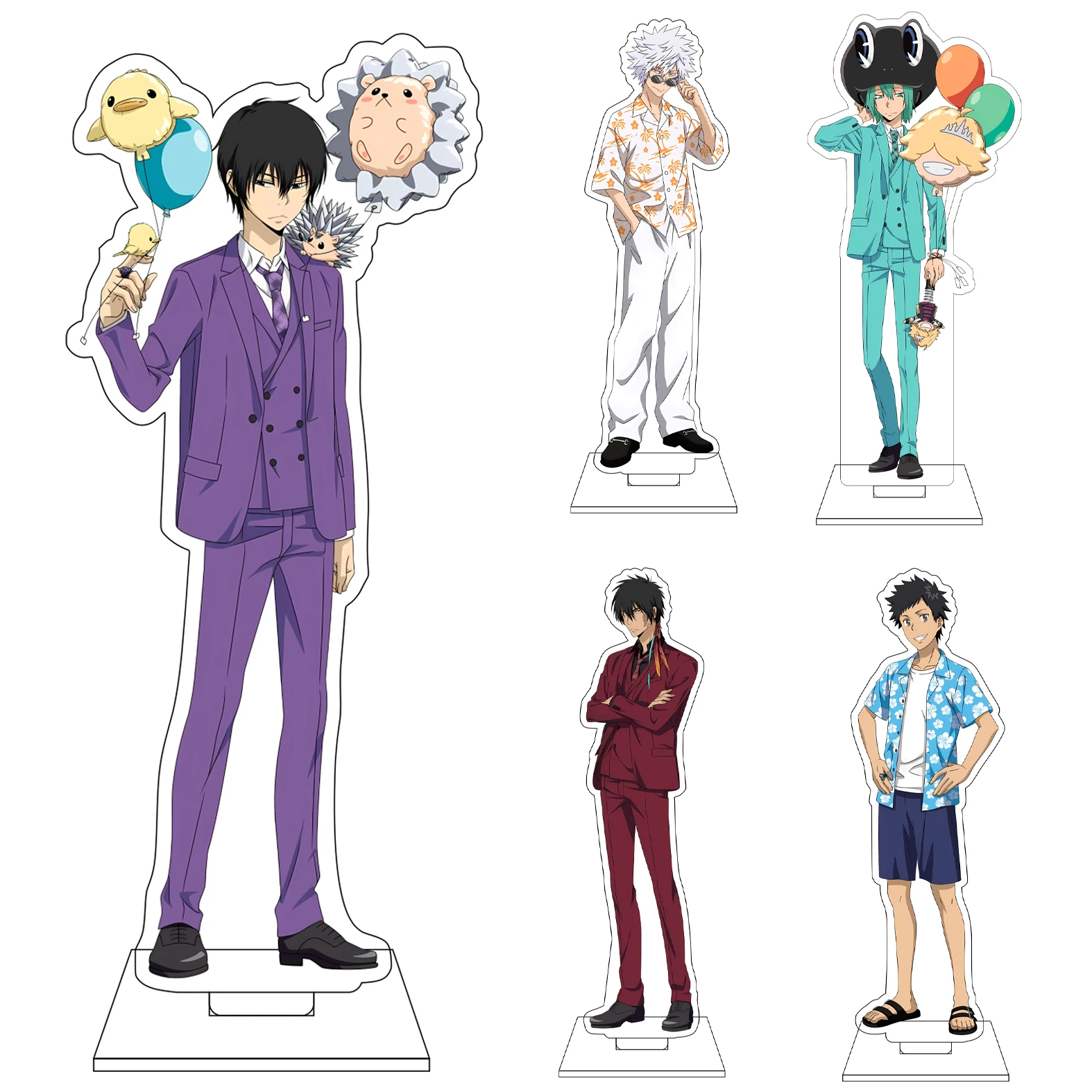 

16-сантиметровая аниме-фигурка HITMAN REBORN! Акриловая подставка для фигурок Yamamoto Takeshi, Gokudera Hayato, Sawada Tsunayoshi: украшения и подарки для косплея